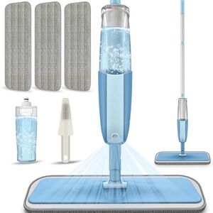 Blue Spray Mop with Refillable Bottle